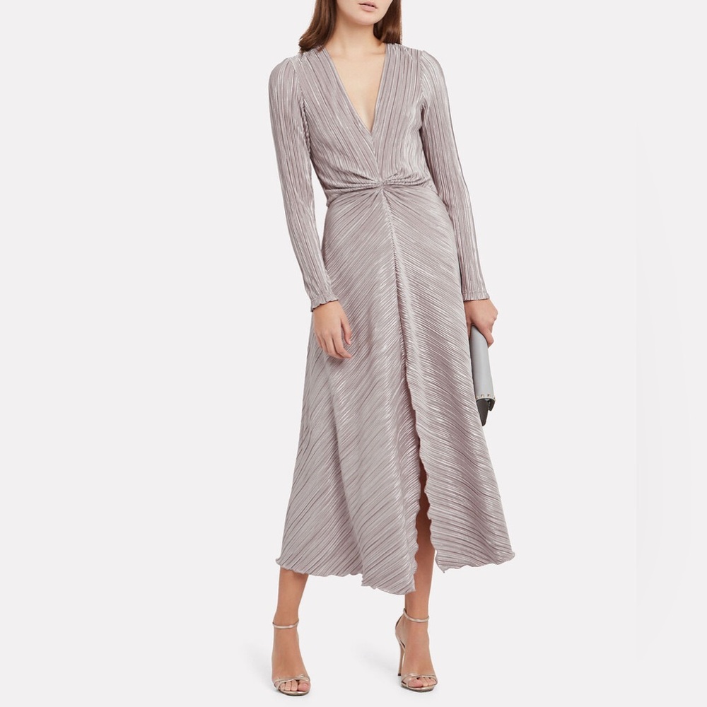 ROTATE BIRGER CHRISTENSEN
No. 7 Raindrops Gathered Plissé Dress